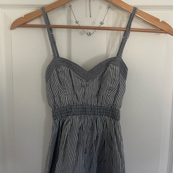 Y2K Abercrombie Stripe Cotton Tunic Sundress - Picture 5 of 10